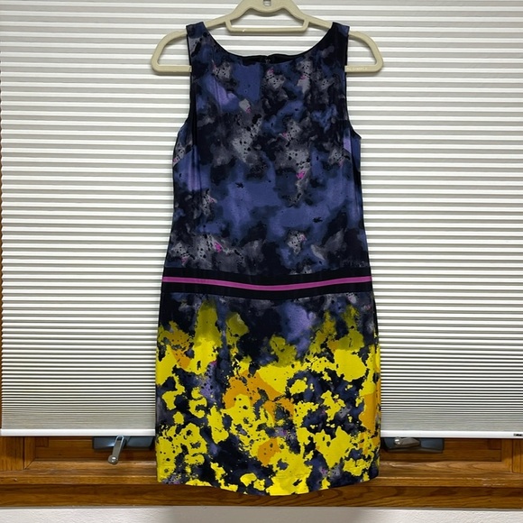 Suzi Chin for Maggy Boutique Watercolor Drop Waist Silk Shift Dress - Picture 3 of 9